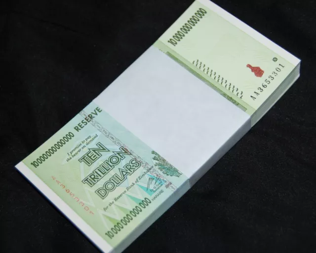 7X Zimbabwe 10 Trillion Dollars | 2008 Aa | 100% Genuine | Over 50 In Stock!