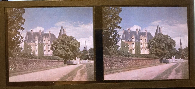AUTOCHROME LANDSCAPE GLASS PLATE LIGHT 6x13 STEREOSCOPIC COLOR PHOTO VIEW
