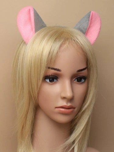 Grey  Mouse ears headband Fancy Dress Costume Accessory (slight seconds)