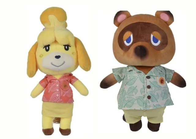 Peluches animal crossing Isabelle,Tom nook 25 cm