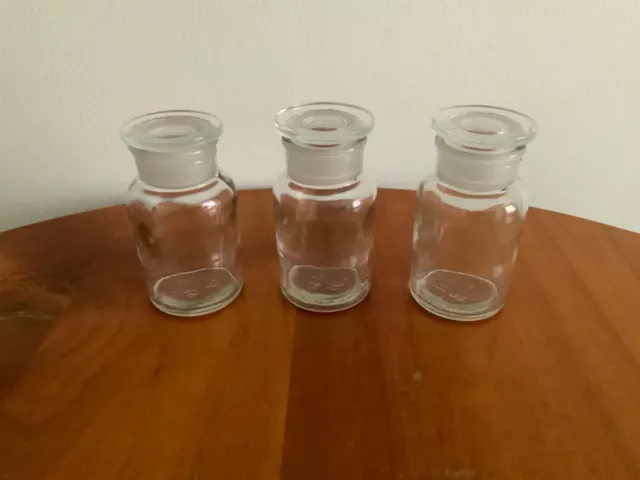 3 x Apothekerflasche mit geschliffenem Stopfen Standflasche 100 ml