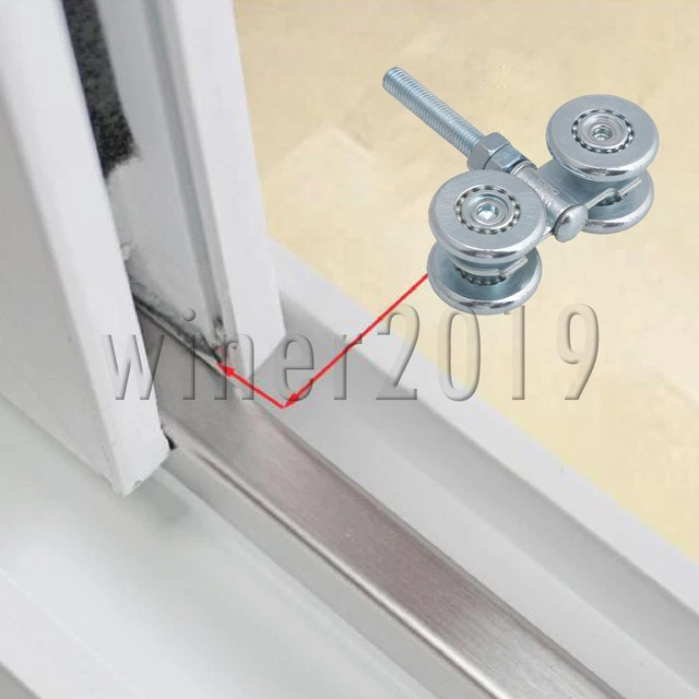 Dia 46mm Double Wheel Rail Hanging Trolley for Barn Door Roller 198lbs Pack of 4