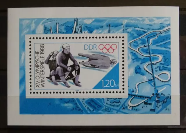 DDR 1988 Block 90 MiNr 3144  postfrisch Olympische Winterspiele