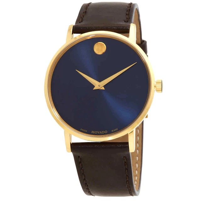 Movado Classic Museum Quartz Blue Dial Men's Watch 0607316