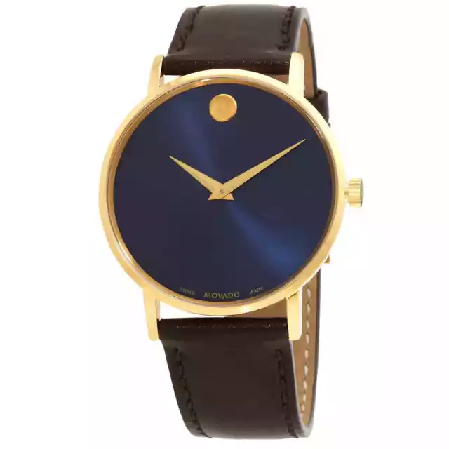 Orologio da uomo Movado Classic Museum Quadrante Blu al quarzo 0607316