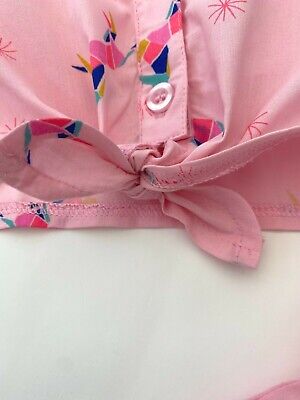 M&CO Ragazze Estate Vestito Baby Unicorno Rosa corrispondenti Pantaloncini Top Co-Ord Set Nuovo 3