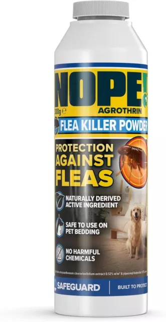 NOPE! Flea Killer Powder for Pet Bedding and other Soft Furnishings