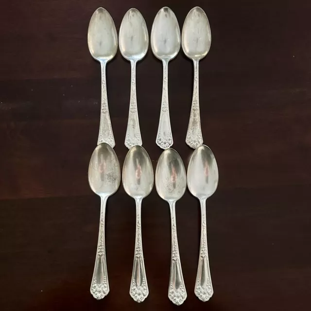 8 WM Rogers & Son AA Vintage Table Spoons Set