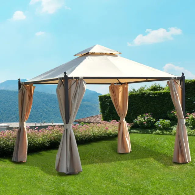 Clearance Sale 10' x 10' Outdoor Garden Gazebo Canopy Double-tire Sun Shade