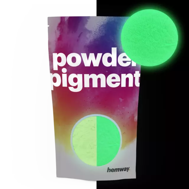 Polvo Hemway Glow in the Dark 100 g pigmento fosforescente luminoso color