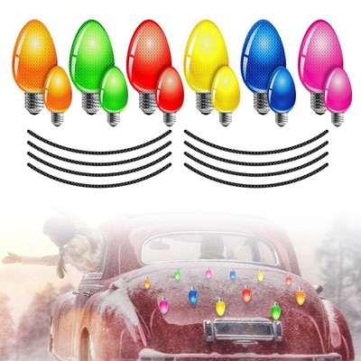 DURABLE Durable Noël Autocollants Noël Automobile Ampoule Autocollants Décore 