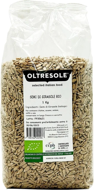 Semi Di Girasole Decorticati Biologici 1 Kg Non Tostati E Non Salati
