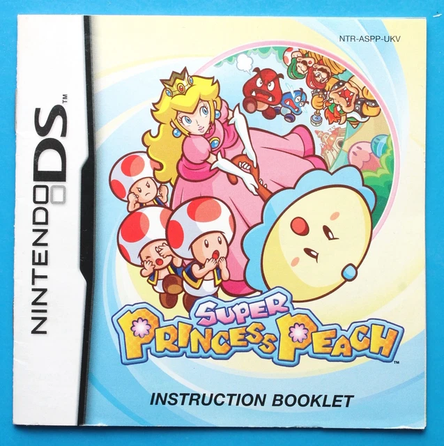 INSTRUCTION MANUAL ONLY Super Princess Peach NINTENDO DS GENUINE