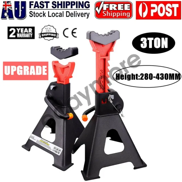 3T 3000kg Heavy Duty Car Jack Stand Floor Lifting Ratchet  Adjustable Hoist Iron