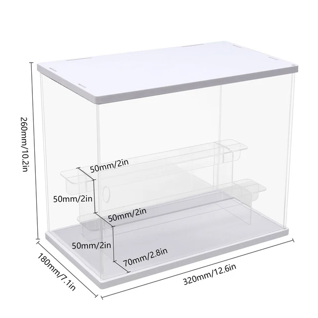 2TIER LARGE ACRYLIC Display Case Dustproof Box Action Figures for