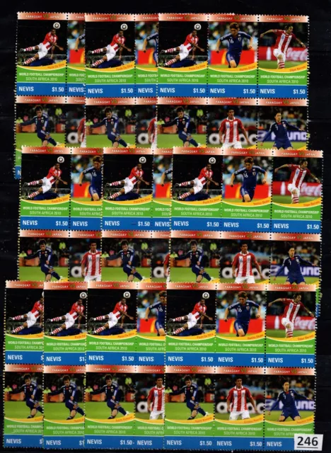 /// 10X Nevis 2010 - Mnh - Soccer - Paraguay - Japan