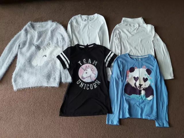 Girls Clothes Bundle Inc Unicorn Jumper Gap Long Sleeved T Shirt 8-9 Years
