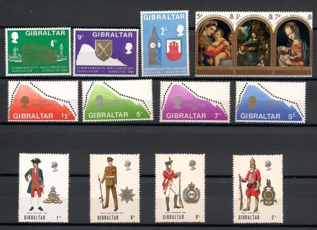 Gibraltar Stamps 1969 Commemorative Sets UMM