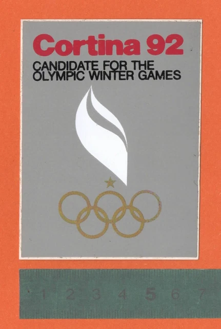 Sticker Vintage Jeux Olympiques Cortina 1992 – Autocollant D'époque