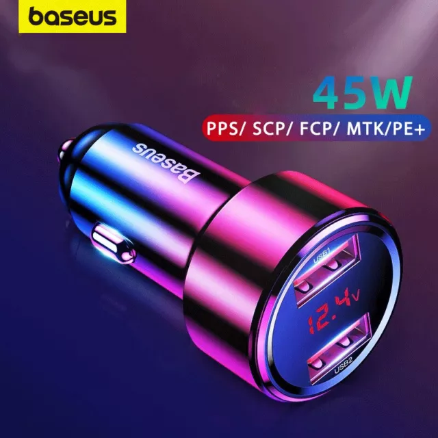 45W KFZ Dual USB C PD 3 Schnell Ladegerät Auto Ladeadapter für iPhone 14 Samsung