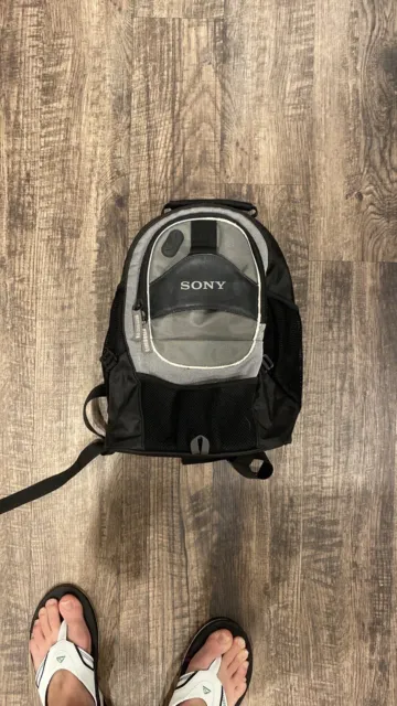 Sony Camera Backpack Bag Black Gray Travel Photography Zipper Pockets