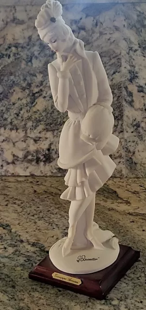 VTG '87 Giuseppe Armani Capodimonte Florence Figurine Lady With Muff 0408F D3