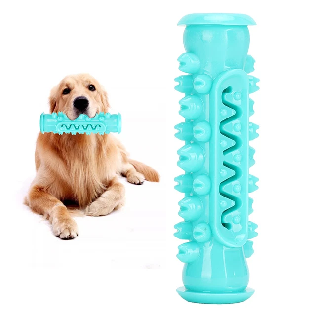 (Lake Blue) Juguete de limpieza de dientes para perros Caña molar para dientes de entrenamiento para perros