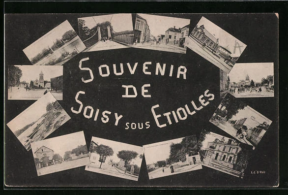 CPA Soisy-sous-Etiolles, Stadtansichten als Postkarten