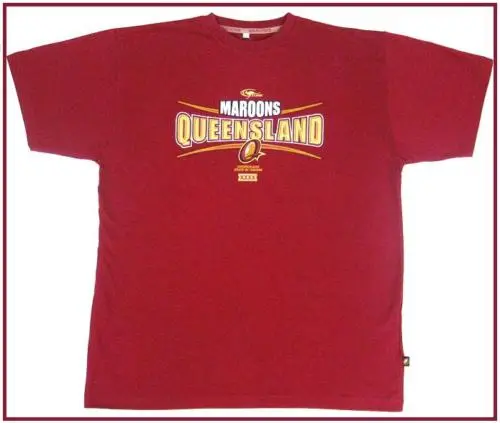 QUEENSLAND MAROONS T-Shirt XXXX State of Origin (L) -NEW!