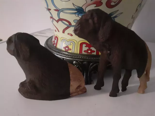 Hand-Carved Ebony Goats Animal Figures From Dar-es-Salaam