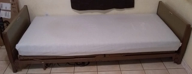 Invacare 5410LOW Full-Electric Low Home Care Bed with Solace Mattress & Rails