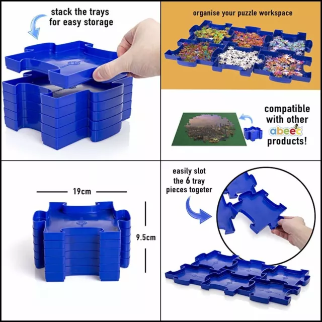 ABEEC PUZZLE SORTER - 6 Stackable and Linkable Puzzle Sorting