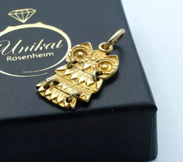 Goldanhänger Gold 585 "Eule" 14 k Anhänger