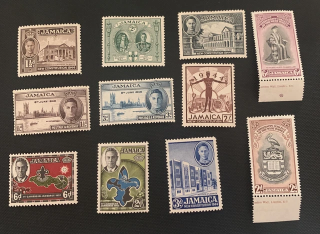 kgvi jamaica mint stamps Mint Hinged 1944 1952 1946 PSJG1