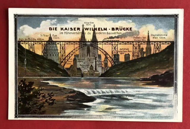 Litho AK SOLINGEN REMSCHEID um 1905 Kaiser Wilhelm Brücke   ( 75109