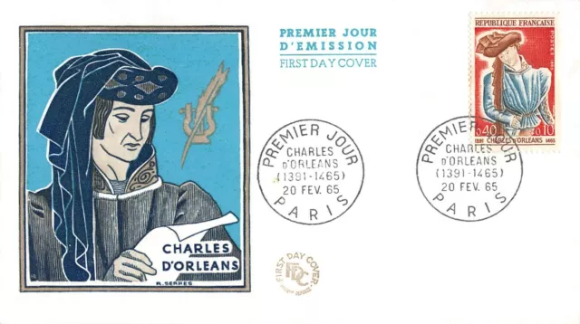 Envelope FDC France Charles D'Orleans 1965 Paris