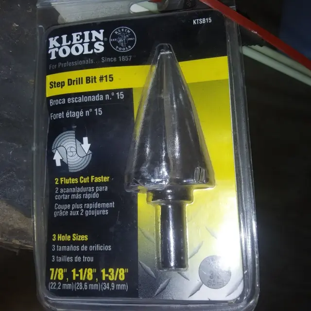 Klein Tools Step Drill Bit #15 With 5 Bit Extensions (Ktsb15)