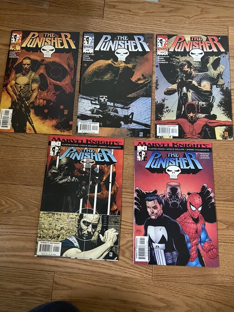 THE PUNISHER Lot Marvel Knights 2000 & 2001 Garth Ennis,Steve Dillon #1-3 & #1-2
