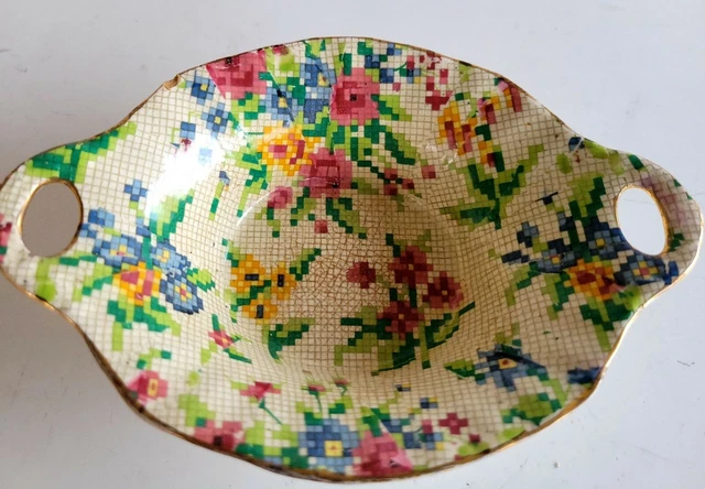 Vtg. Royal Winton Queen Anne Grimwades Chintz Candy Dish Reg # 15541