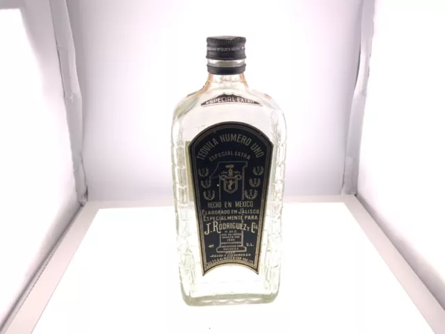 Vintage J. Rodriguez Tequila Numero Uno Bottle very good plus condition