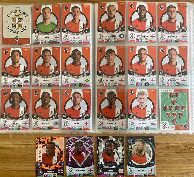PANINI ADRENALYN XL Premier League 2023/2024 Luton 22 Card Bundle 23/24