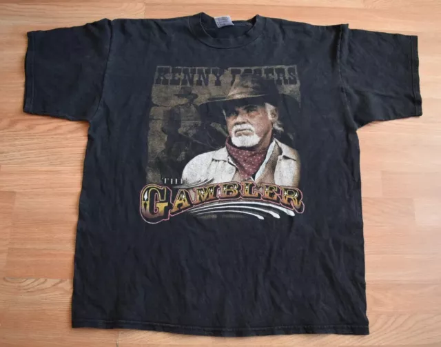 Vintage 2000s Kenny Rogers The Gambler Tour Shirt Tee XL Country Dolly Parton