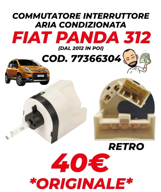 Interruptor De Perilla De Aire Acondicionado Original Para Fiat Punto 188 Y Doblò - Número 46722666, Fabricado En Italia