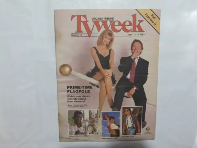TV WEEK CHICAGO Tribune 1992 September Markie Post John Ritter Hearts ...