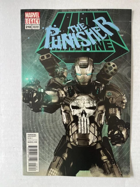 THE PUNISHER #218 RARE HTF 2nd Print Variant 1st War Machine Punisher 2018