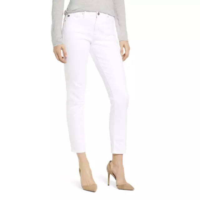 FRAME Women's Le Skinny De Jeanne Crop jeans in Blanc Size 23 Mid Rise NWT