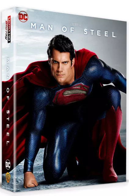 Man Of Steel - 4K UHD + BLU-RAY 2D & 3D Steelbook Limited - Full Slip A1 / WeET