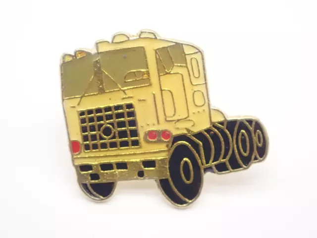 Semi Truck Gold Tone Vintage Lapel Pin