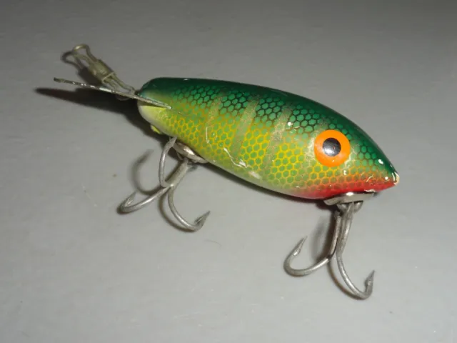 VINTAGE FISHING LURE Wooden Bomber Bait Co Water Dog Series #1507 Perch  With Box $14.99 - PicClick