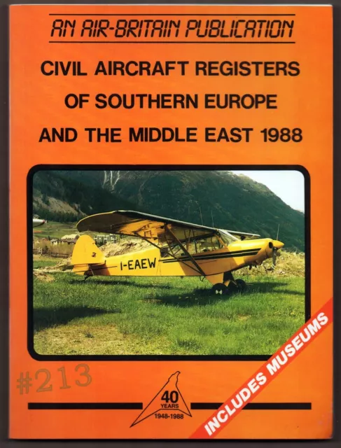 Civil Aircraft Registers of Southern Europe and the Middle East 1988 AIR BRITAIN